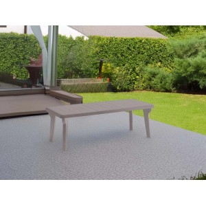 Tavolo allungabile da giardino Bergen 160-220x90x74 cm cappuccino