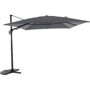 Ombrellone da giardino a palo decentrato Bonbeach 300x400 cm beige