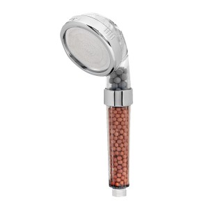 Doccetta t.b.t. con perle filtranti, effetto cromo.