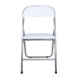 Sedia pieghevole bianca. Ideale per giardino, balcone o campeggio.