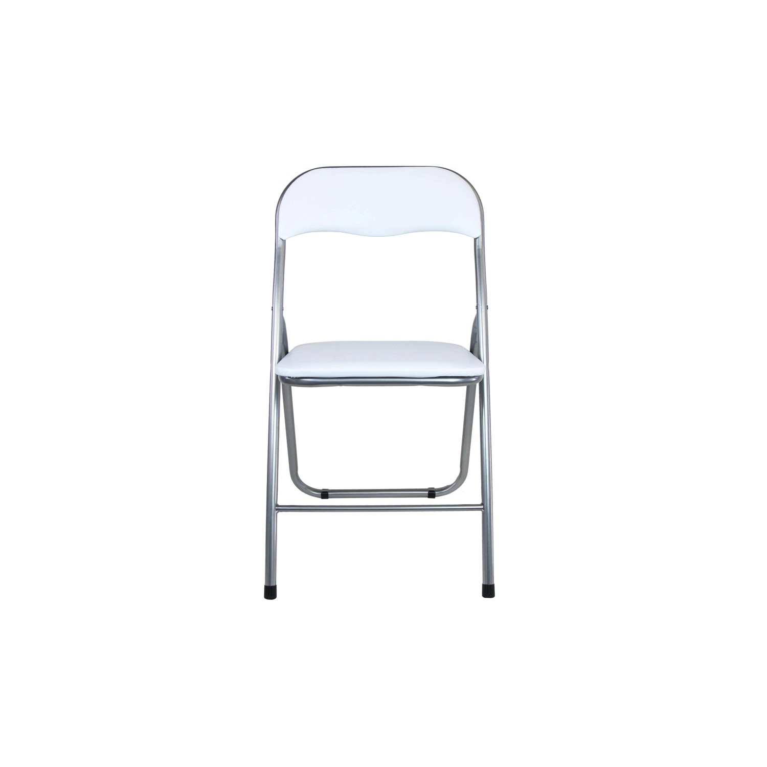 Sedia pieghevole bianca. Ideale per giardino, balcone o campeggio.