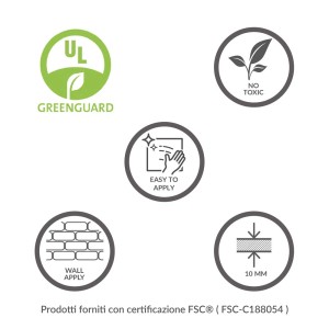 t.b.t. Ganci da guardaroba: Icone per certificazione Greenguard, atossico, facile applicazione, montaggio a parete, spessore 10 mm.