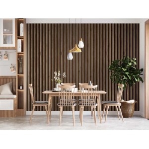 Pannello fonoassorbente decorativo Catania rovere 240x30 cm Sp. 19 mm
