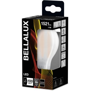 Lampadina LED Bellalux E27, 11W, forma a filamento nella confezione.