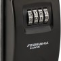 Cassetta portachiavi nera Federal Lock con combinazione, un Lucchetto per la custodia sicura delle chiavi.