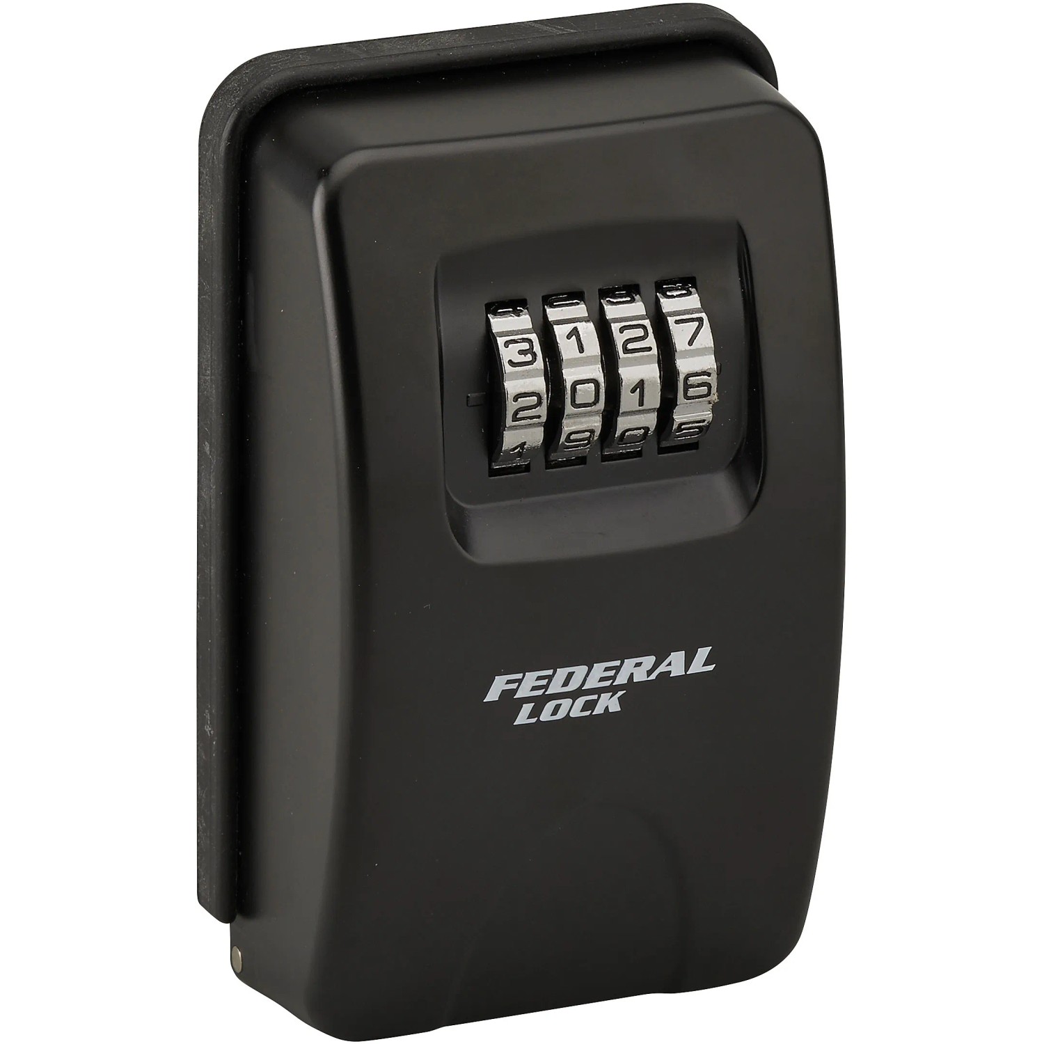 Cassetta portachiavi nera Federal Lock con combinazione, un Lucchetto per la custodia sicura delle chiavi.