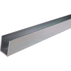 Profilo a U Arcansas in alluminio, 15x15 mm, ideale per costruzioni e macchinari.