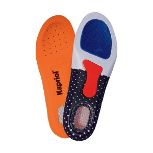 t.b.t. Solette per scarpe da giardinaggio, arancioni e blu.