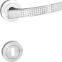 Set maniglia per porta in acciaio inox con rosetta per porte interne.