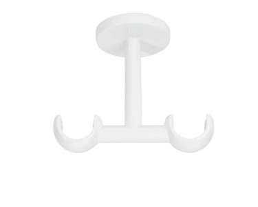 Confezione Da 4 Supporti Per Aste Per Tende In Lega Di Alluminio, Supporti Per Aste Per Tende Doppie Montate A Soffitto Per Bagno E Soggiorno (bianco | Leroy Merlin - 5