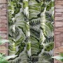 Tenda t.b.t. con motivo a foglie tropicali per decorazione finestre.