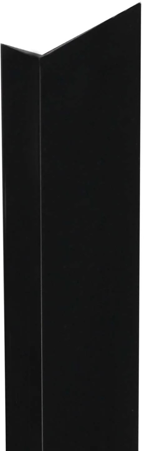 Profilo Angolare In Plastica PVC Nero 2,5x2,5 Cm, Rotolo Da 260 Cm - Autoadesivo, Per Proteggere Angoli