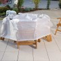Telone bianco LUX 2x3m protegge i mobili da giardino da sporco e umidità.