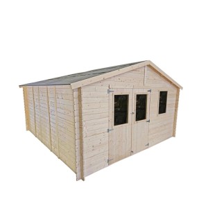 Casetta da giardino in legno Ortisei sp 25 mm H236xL396xP494 cm