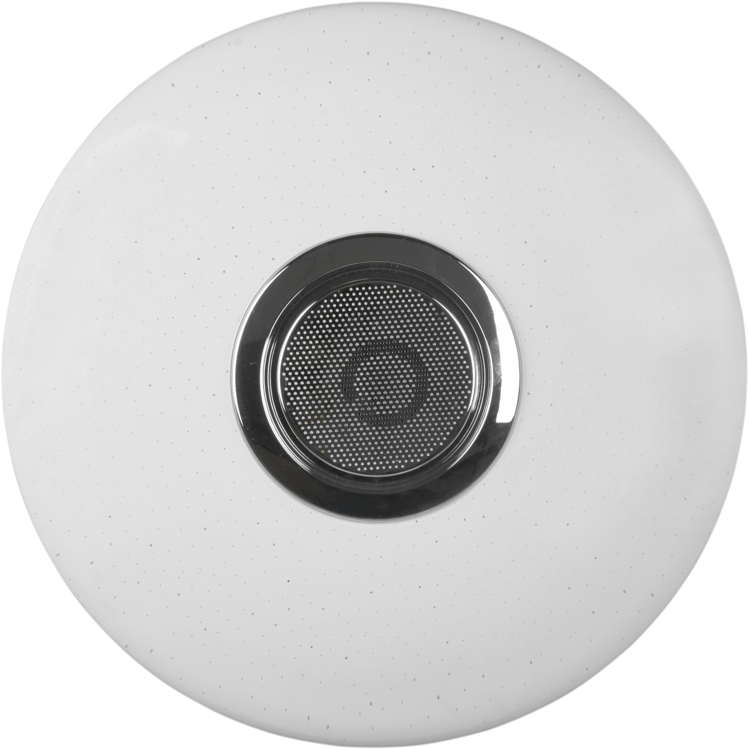 Plafoniera LED Reality Musica bianca con altoparlante ed effetto arcobaleno.