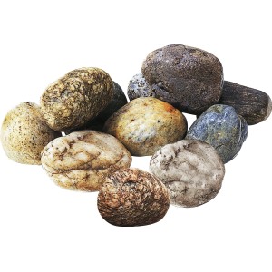 Ciottoli decorativi in vari colori e dimensioni.