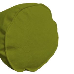 Cuscino t.b.t. verde rotondo per divano o poltrona.