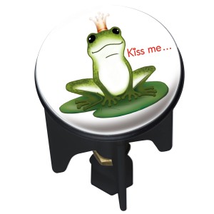 Wenko Tappo lavandino Pluggy Mod. Kiss me con rana e corona