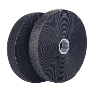 Nastro a strappo da cucire H20 mm nero 3m gancio + 3m asola