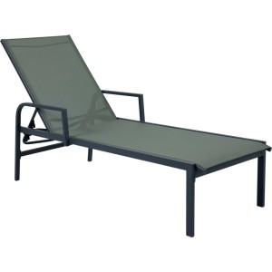 Lettino reclinabile Fernbrook in acciaio verde scuro
