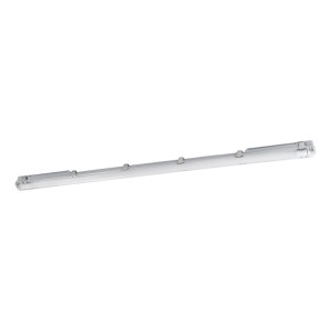 Plafoniera LED grigia Eglo Expert Basic Plus, 126 cm, per ambienti umidi.