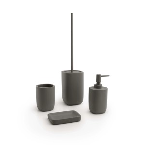 Dosasapone bagno Ylenia in resina 310 ml gun metal