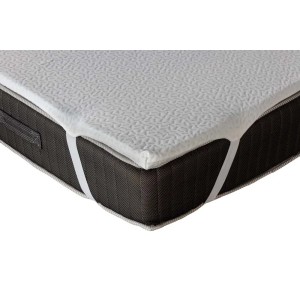 Coprimaterasso con fasce elastiche per letti