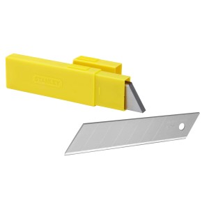 Lame per coltello Stanley con deposito lame giallo per taglierini.