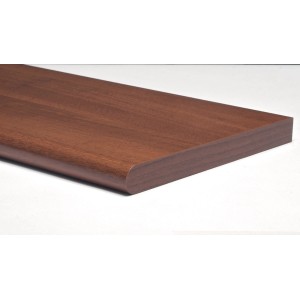 t.b.t. Ripiani in legno: Mensola in legno marrone scuro con bordo arrotondato.