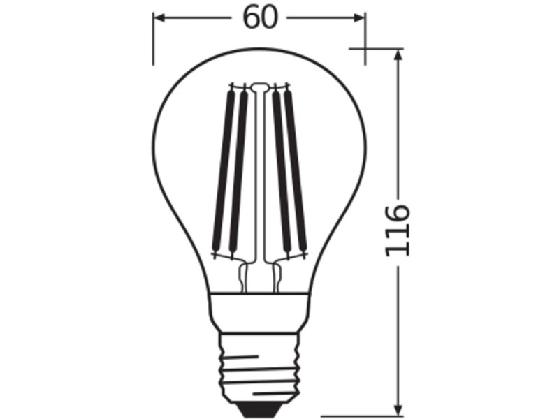 OSRAM Lampadina LED Motion Sensor, forma a goccia, 60W 2700K E27