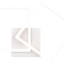 Plafoniera LED Trail moderna e orientabile in bianco opaco, 7 x 44,6 x 39,6 cm.
