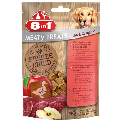 Snack per cani 8in1 Meaty Treats Liofilizzati Manzo 50 g