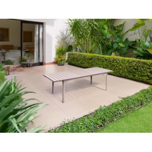 Tavolo allungabile da giardino Tenerife in metallo e plastica 180-240x90x76 cm