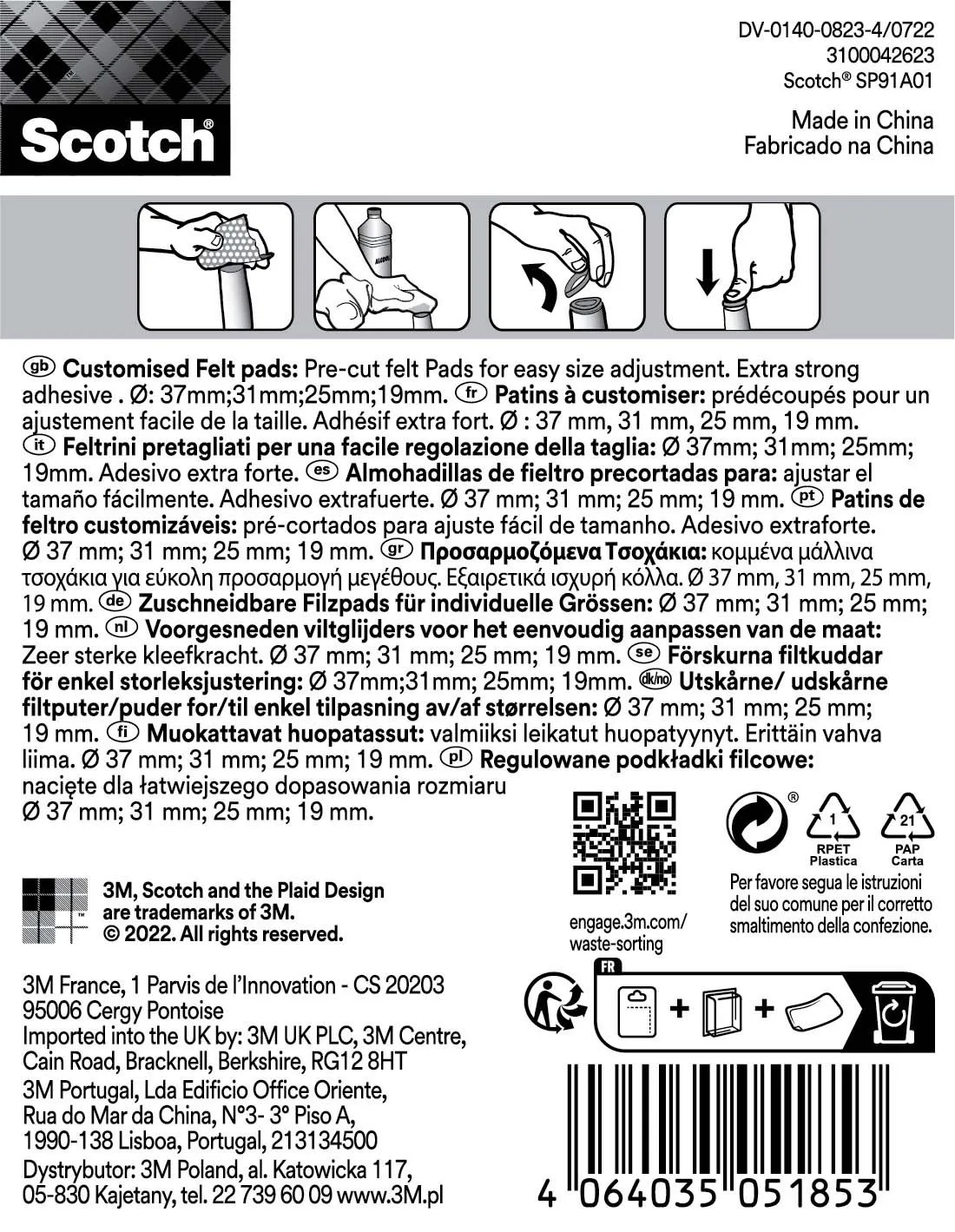 LC Clip blocca pinzetta misura metrica tubo