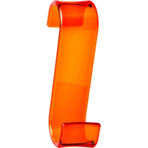 Gancio arancione t.b.t. per accessori da parete e contenitori.