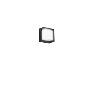 Applique LED Block quadrato 1800 lm 16x16 cm nero