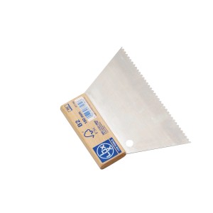 Spatola dentata LUX Classic a denti larghi, 180mm, con dentatura grossa per colla e adesivo.