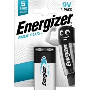 Energizer Max Plus batteria 9V, 1 pezzo. Batteria alcalina per dispositivi esigenti.