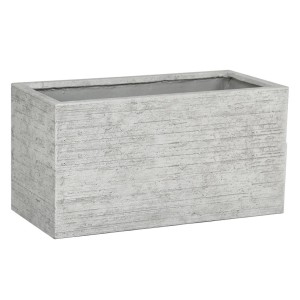 Fioriera rettangolare effetto cemento, ideale per giardino e terrazzo.