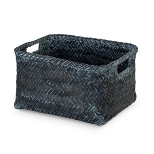 Cesto in bambù Dalat taglia m antracite 35,5x27x20,5 cm