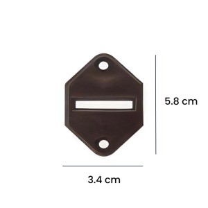 Guidacinghia tapparelle verticale nylon 34x58 mm marrone