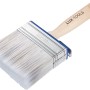 Pennello piatto LUX per verniciatura 100 mm con manico in legno chiaro e setole bianche.