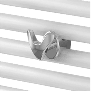 Accessorio t.b.t. cromato per radiatori da bagno.