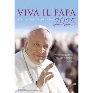 Decorazione murale: Calendario/Agenda "Viva il Papa 2025" con Papa Francesco.