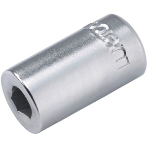 Adattatore per bit LUX 6,3 mm (1/4) Comfort in acciaio cromato per chiavi e estrattori.