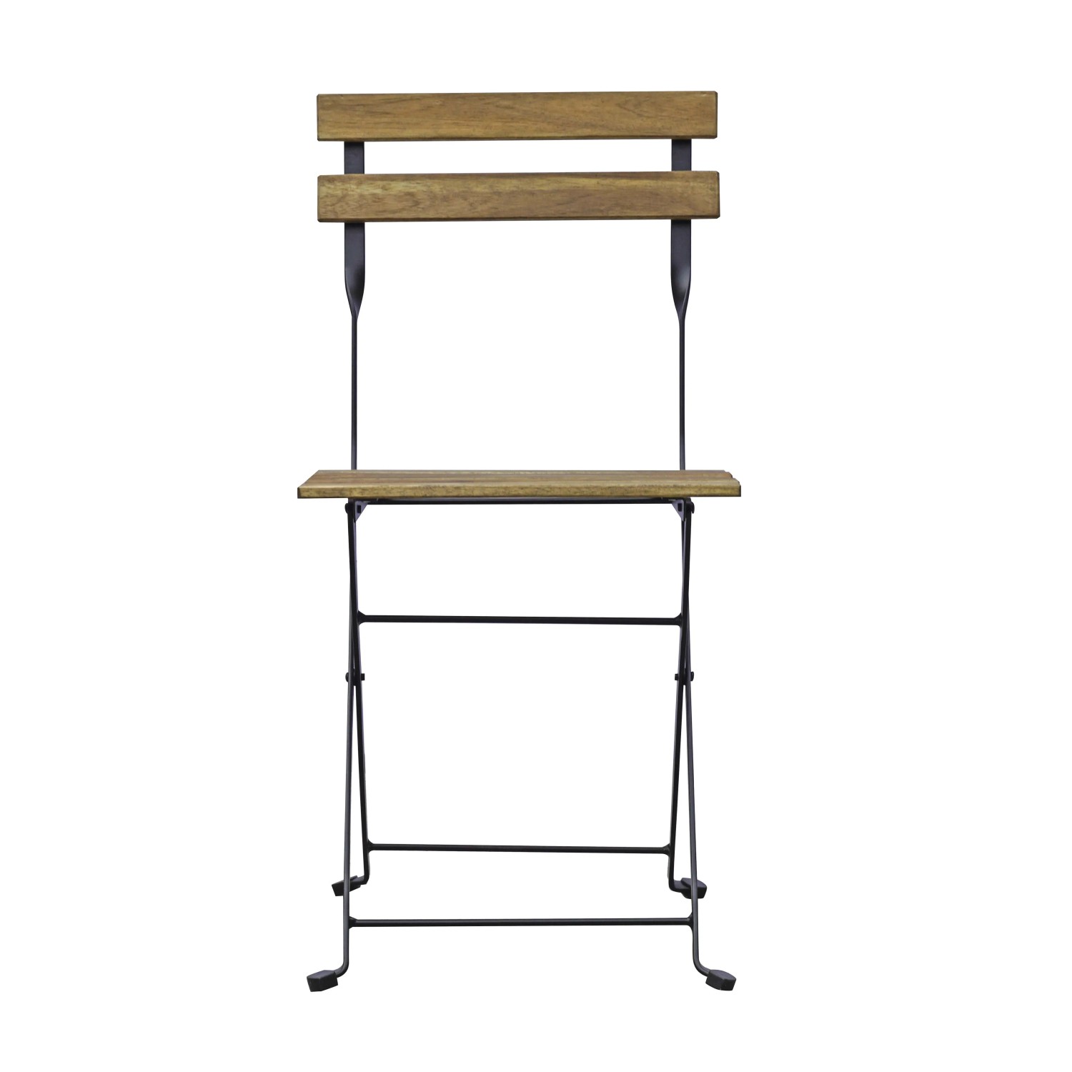 Sedia da balcone pieghevole t.b.t. in legno e metallo.