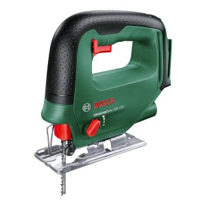 Seghetto alternativo a batteria Bosch UniversalSaw 18V-100 Solo, verde/nero, con lama. Seghetto alternativo per legno, plastica e metallo.