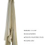 Ombrellone beige piegato della categoria protezione solare.