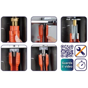 Chiave t.b.t. per Rubinetteria in uso, vista dettagliata.