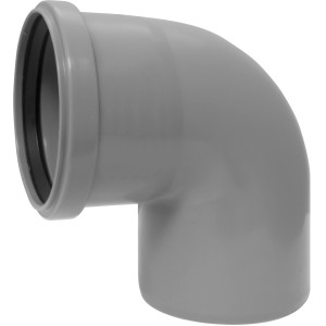 Curva HT Marley grigia 87° DN 50 per tubi di scarico domestici.